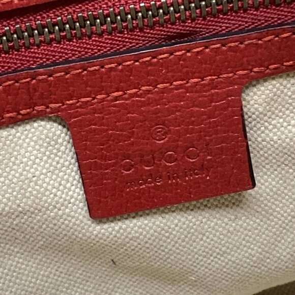 Auth GUCCI GG Supreme 473887 Beige Red Pink PVC Leather - Tote Bag - Picture 13 of 16